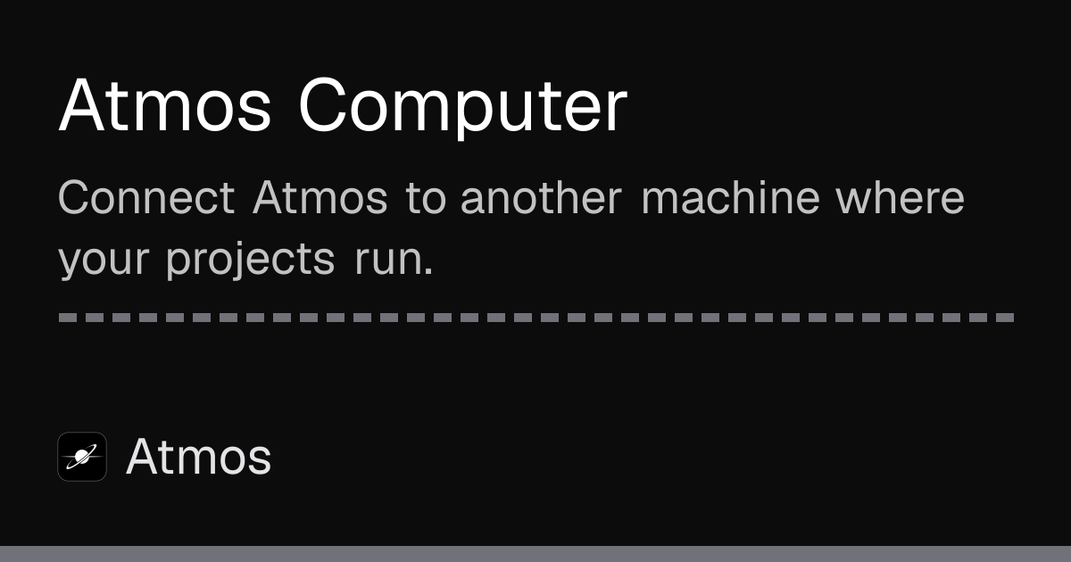 Atmos Computer · Atmos Docs