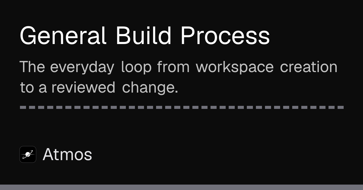 General Build Process · Atmos Docs